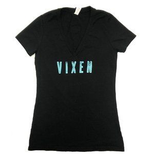 VIXEN Black & Blue V-Neck Tee